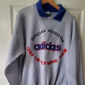 Vintage Team USA Olympic 1988 Adidas collared long sleeves sweatshirt.